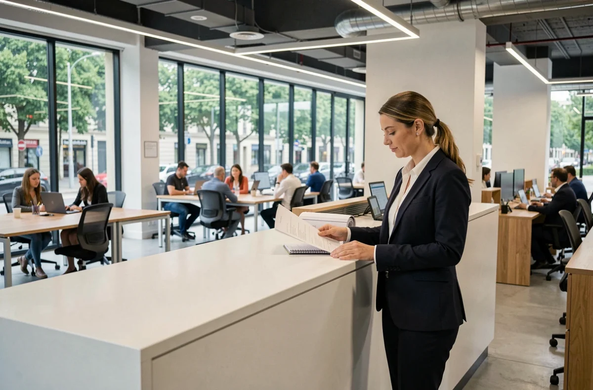 Espace de coworking Morning Neuilly-sur-Seine avec réception moderne et zone de travail collaboratif